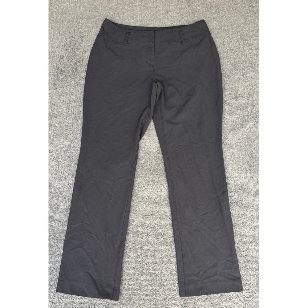 Worthington Womens Black Straight Leg Dress Pants Size 8 Career Professional